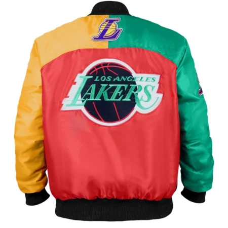 Los Angeles Lakers Ty Mopkins Color-Block Jacket back style