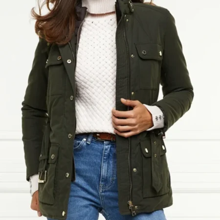 Made in Chelsea Olivia Barker Green Jacket front