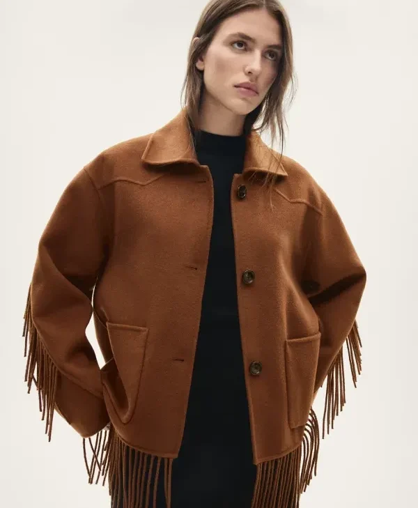 Mango Fringe Jacket