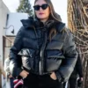 Maria Sharapova US Black Puffer Jacket