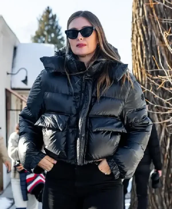 Maria Sharapova US Black Puffer Jacket