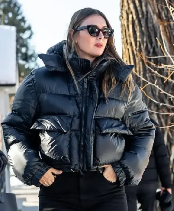 Maria Sharapova US Black Puffer Jacket for sale
