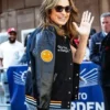 Mariska Hargitay black Varsity Jacket