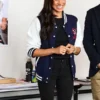 Meghan Markle Robert Clack Blue Varsity Jacket
