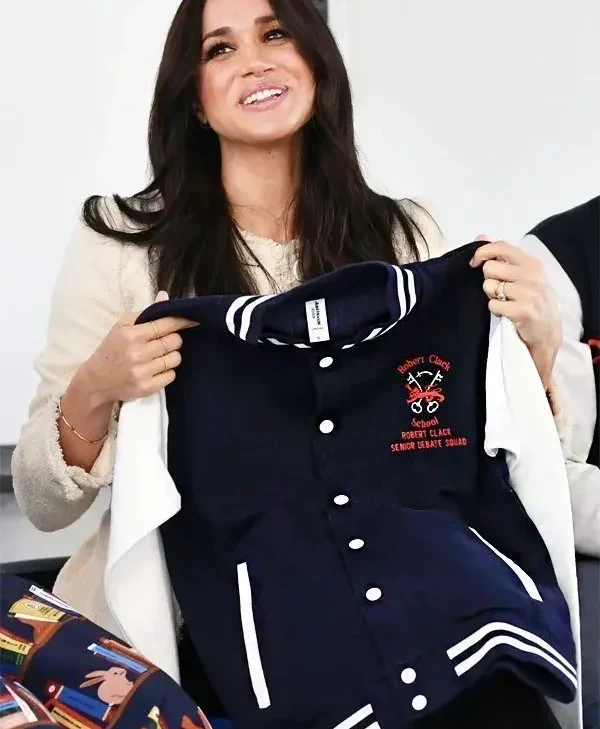 Meghan Markle Robert Clack Varsity Jacket