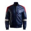 Mens Blue Leather Jacket