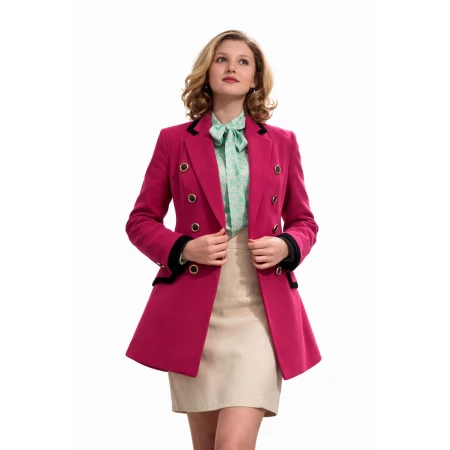 Mia McKenna-Bruce The Lady pink blazer