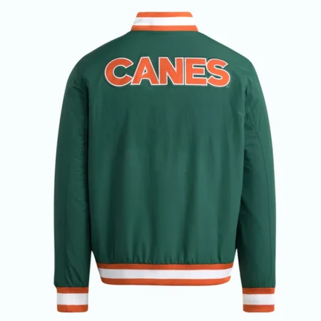 Miami Hurricanes Green Coaches Dugout Jacket for sale