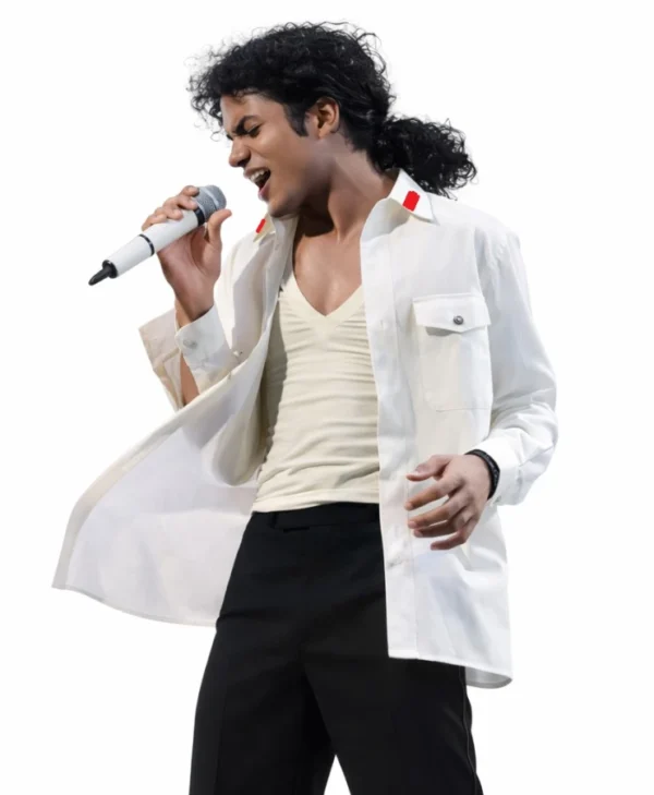 Michael Jaafar Jackson White Cotton Jacket