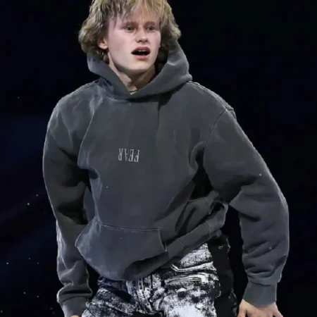 Milano Cortina 2026 Ilia Malinin Grey Hoodie