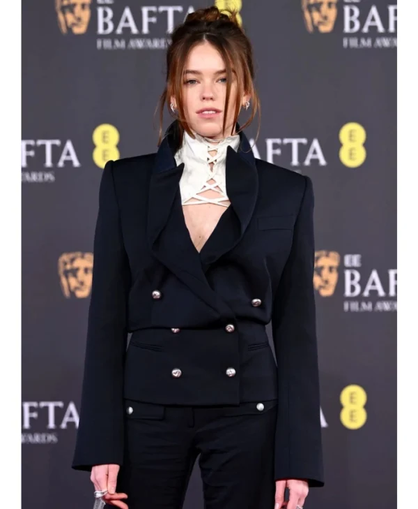 Milly Alcock BAFTA black blazer