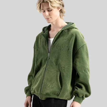 Minecraft Sketch 2026 Green Hoodie