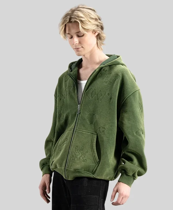 Minecraft Sketch 2026 Green Hoodie