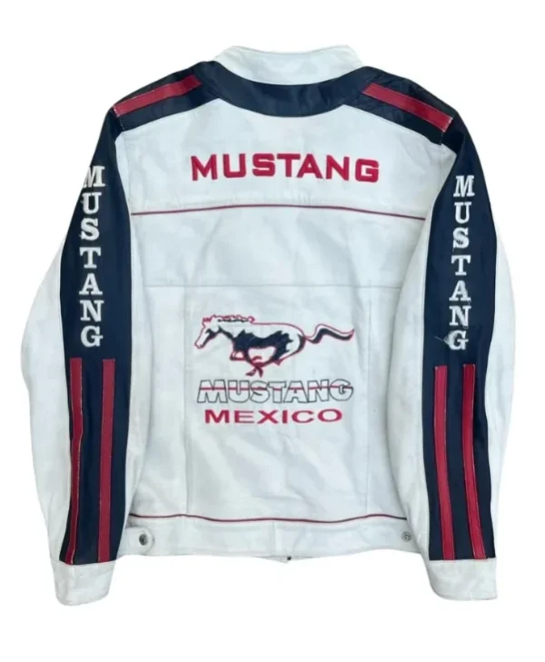 Mustang Mexico Vintage Racing Leather Jacket for sale