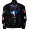 NBA All-Star 2026 Black Leather Jacket back