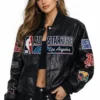 NBA All-Star 2026 Black Leather Jacket front