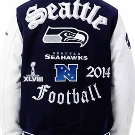 NFL Seattle Seahawks Wool Varsity Jacket back