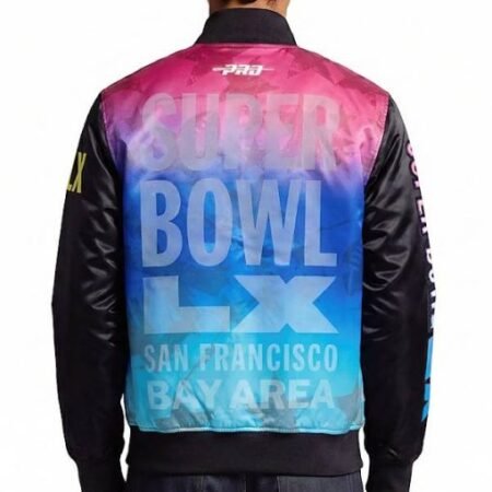NFL Super Bowl LX Satin Jacket back