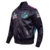 NFL Super Bowl LX Satin Jacket closeup