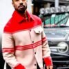 NYC 2026 Michael B. Jordan Striped Wool Jacket for sale