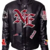 New England Patriots Black Leather Jacket