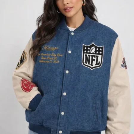 Nostalgia Origins Home Super Bowl LX Turf blue Varsity Jacket