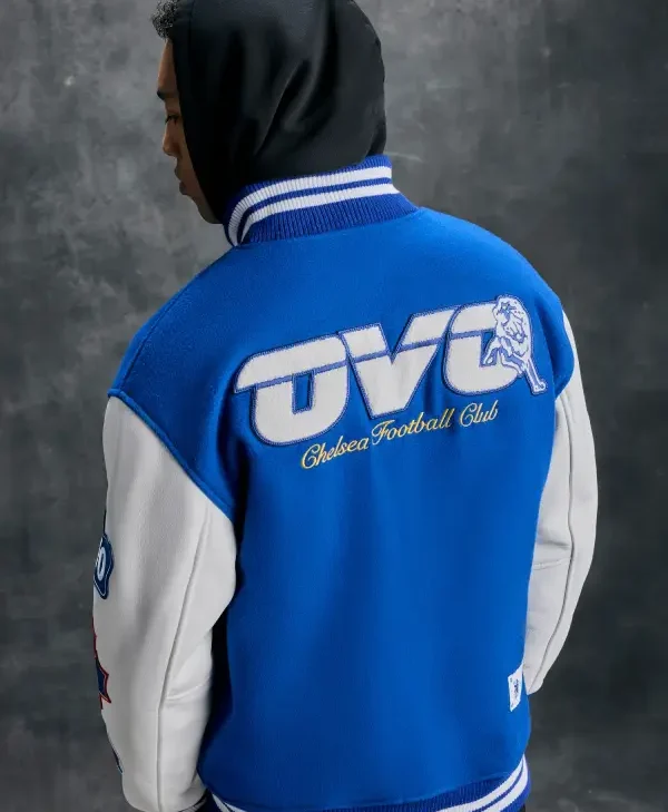 OVO x Chelsea FC Varsity Jacket front