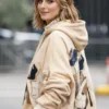 Olivia Palermo Milan Fashion Week Beige Hoodie