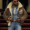 Olympics 2026 Usher Shearling Leather Jacket for sale