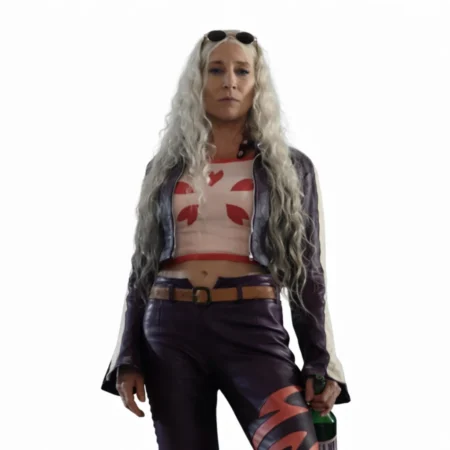 One Piece S02 Dr Kureha Purple Leather Outfit front