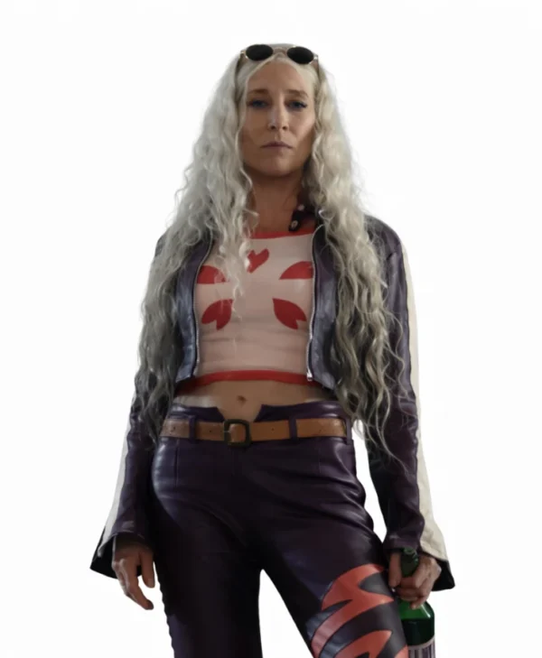 One Piece S02 Dr Kureha Purple Leather Outfit front