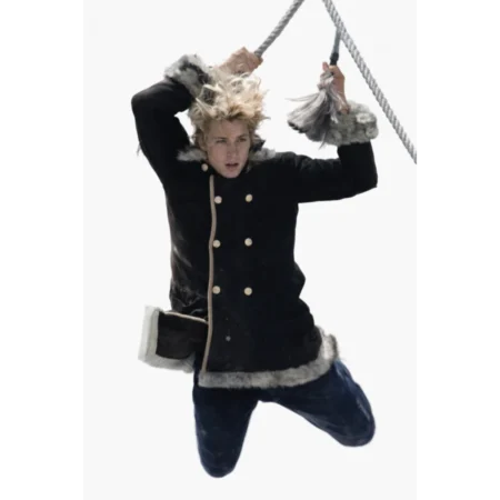 One Piece S02 Sanji Black Shearling Coat for sale