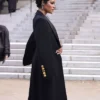 PFW 2026 Teyana Taylor Black Coat