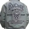 Palace x Avirex Grey Varsity Jacket back