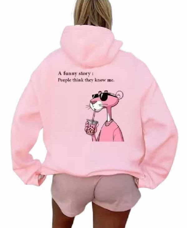 Pink Panther Printed Hoodie back