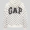 Polka Dot white Hoodie