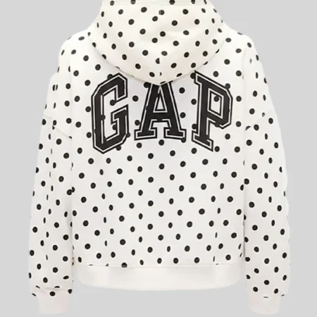 Polka Dot white Hoodie