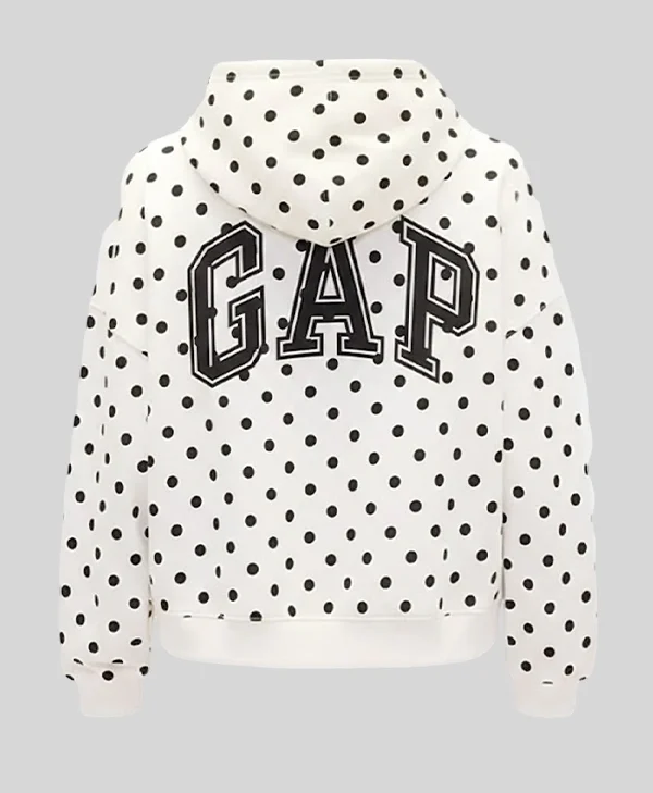 Polka Dot white Hoodie