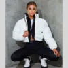 Pretty Little Thing White Puffer Jacket