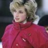 Princess Diana Red Ski Jacket closepu