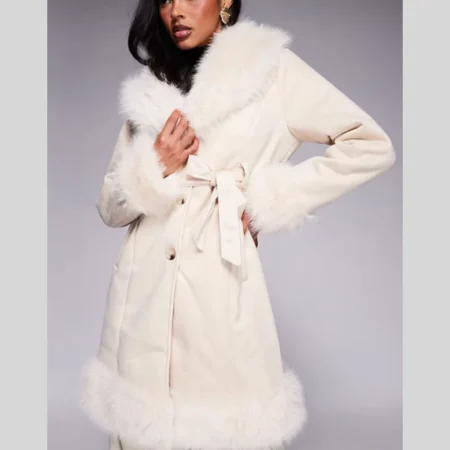 Princess Polly Fur Trench Coat