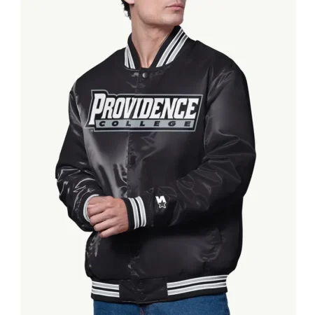 Providence Friars Black Varsity Satin Jacket