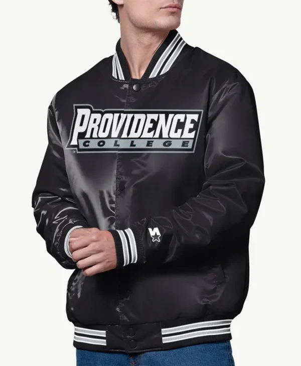 Providence Friars Black Varsity Satin Jacket