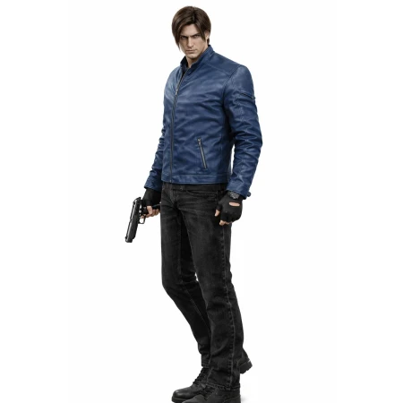 Resident Evil Requiem Leon S Kennedy Blue Jacket