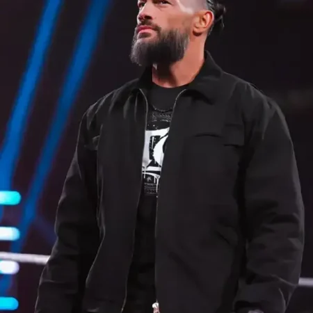 Roman Reigns WWE RAW 2026 Black Jacket front