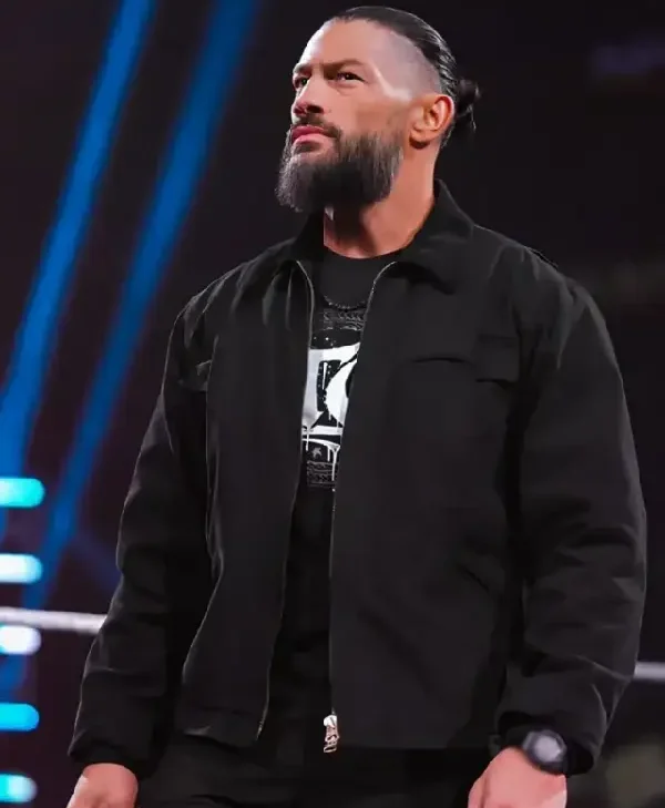 Roman Reigns WWE RAW 2026 Black Jacket front