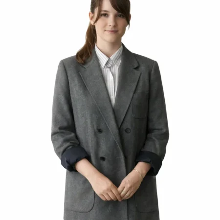 Rooster Charly Clive Grey Wool Blazer for sale