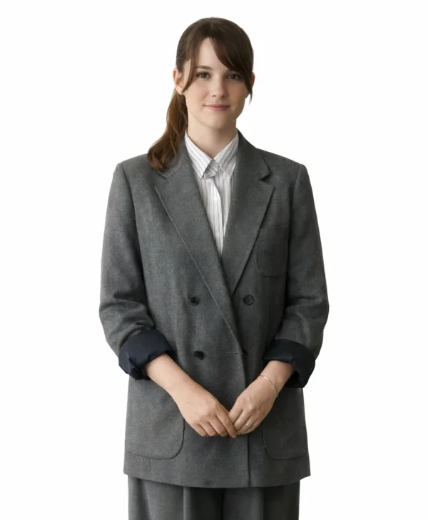 Rooster Charly Clive Grey Wool Blazer for sale