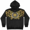 Royal Baroque Black Zip-Up Hoodie