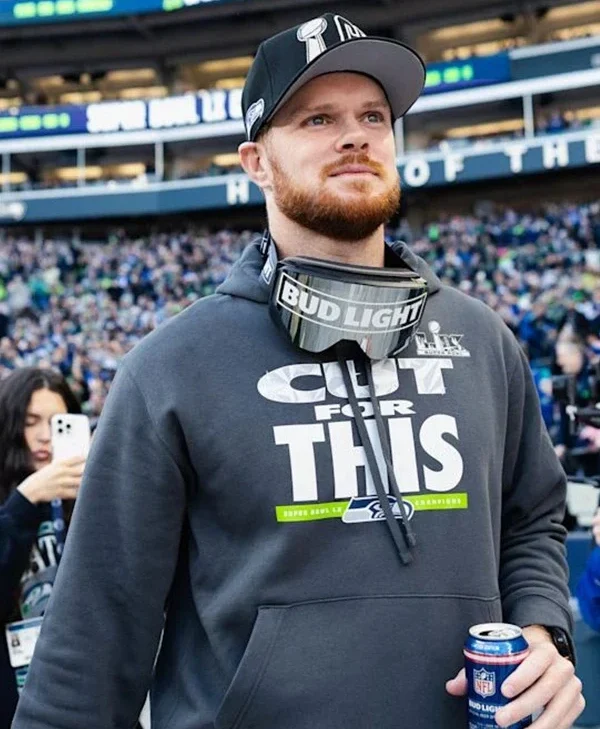 Sam Darnold Seahawks Super Bowl LX Cut For This Parade Hoodie front